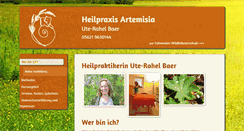 Desktop Screenshot of heilpraxis-artemisia.de